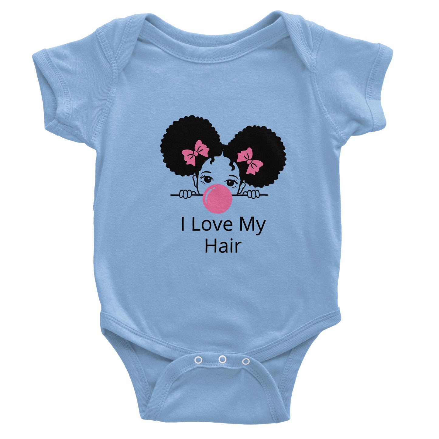 I Love My Hair Classic Baby Short Sleeve Bodysuit (Onesie)