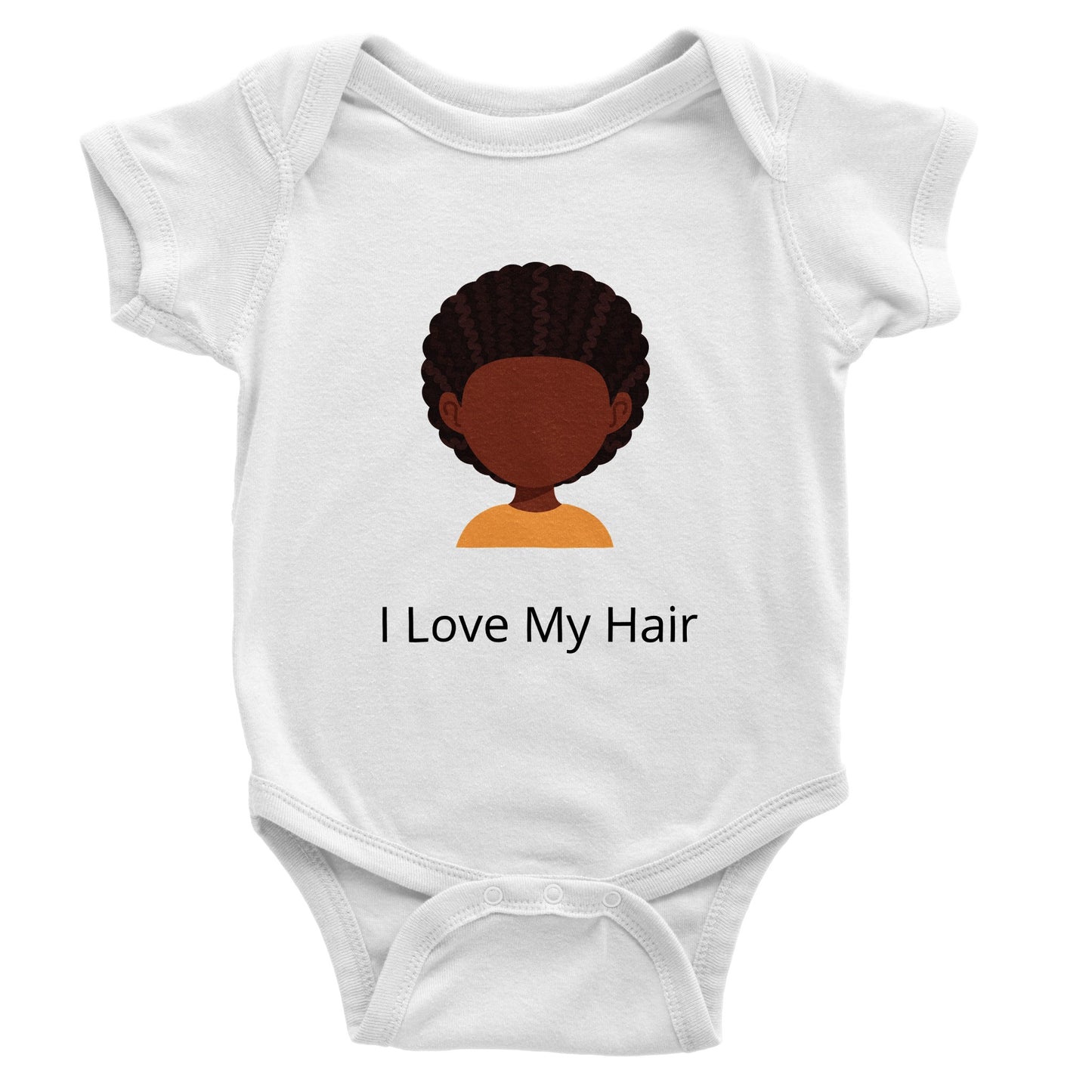 I Love My Hair Classic Baby Short Sleeve Bodysuit (Onesie)