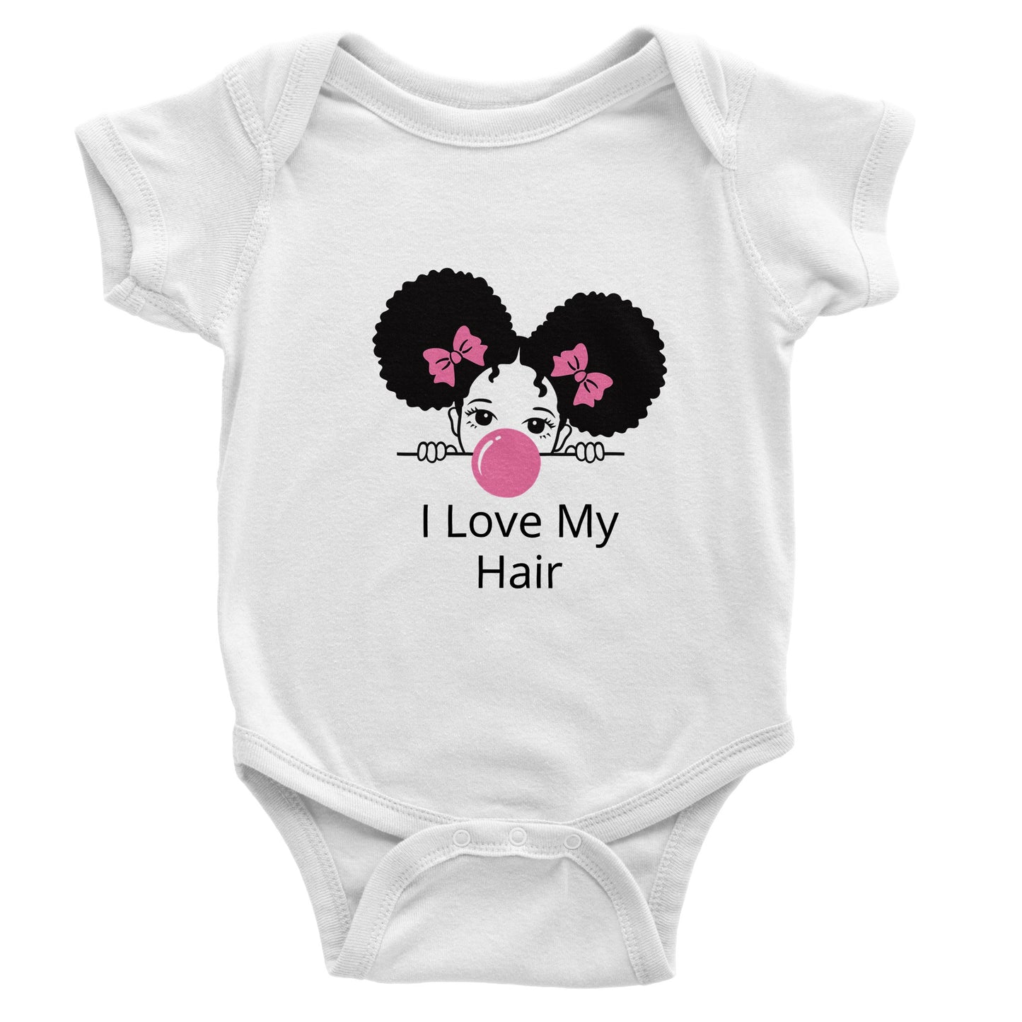 I Love My Hair Classic Baby Short Sleeve Bodysuit (Onesie)