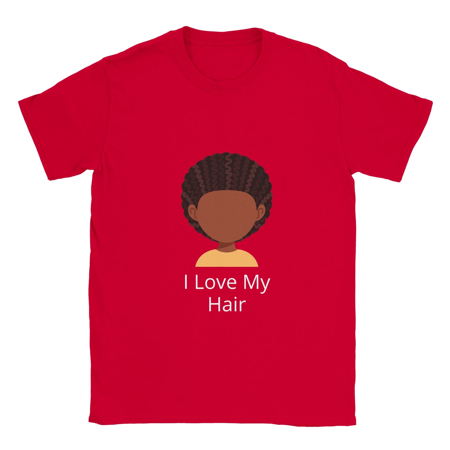 I Love My Hair the cornrow classic kids crew-neck T-shirt (white text)